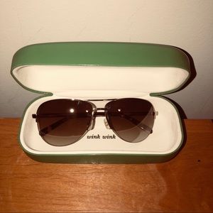Kate Spade Aviators + Case NEVER WORN